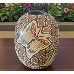 Mata Ortiz Pottery Brenda Zubia Butterfly Brick Path Folk‎ Art Mexico Ceramics